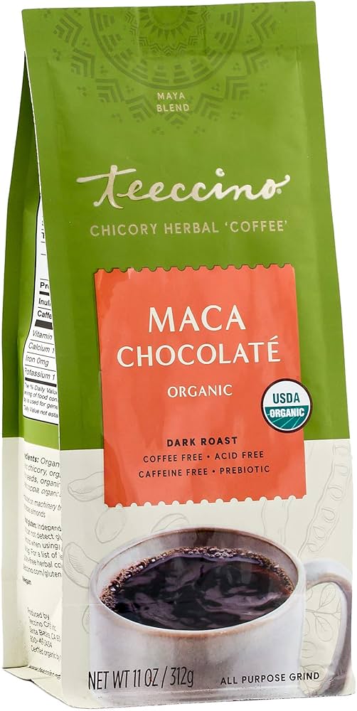 Amazon.com : Teeccino Maca Chocolaté Chicory Coffee Alternative